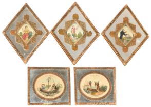 19th Century French School. A Set of Five Figures Studies in fine Romain Barillier Frames, Prints,