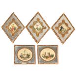 19th Century French School. A Set of Five Figures Studies in fine Romain Barillier Frames, Prints,