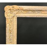 18th Century English School. A Carved Giltwood Frame, with swept and pierced corners, rebate 30" x