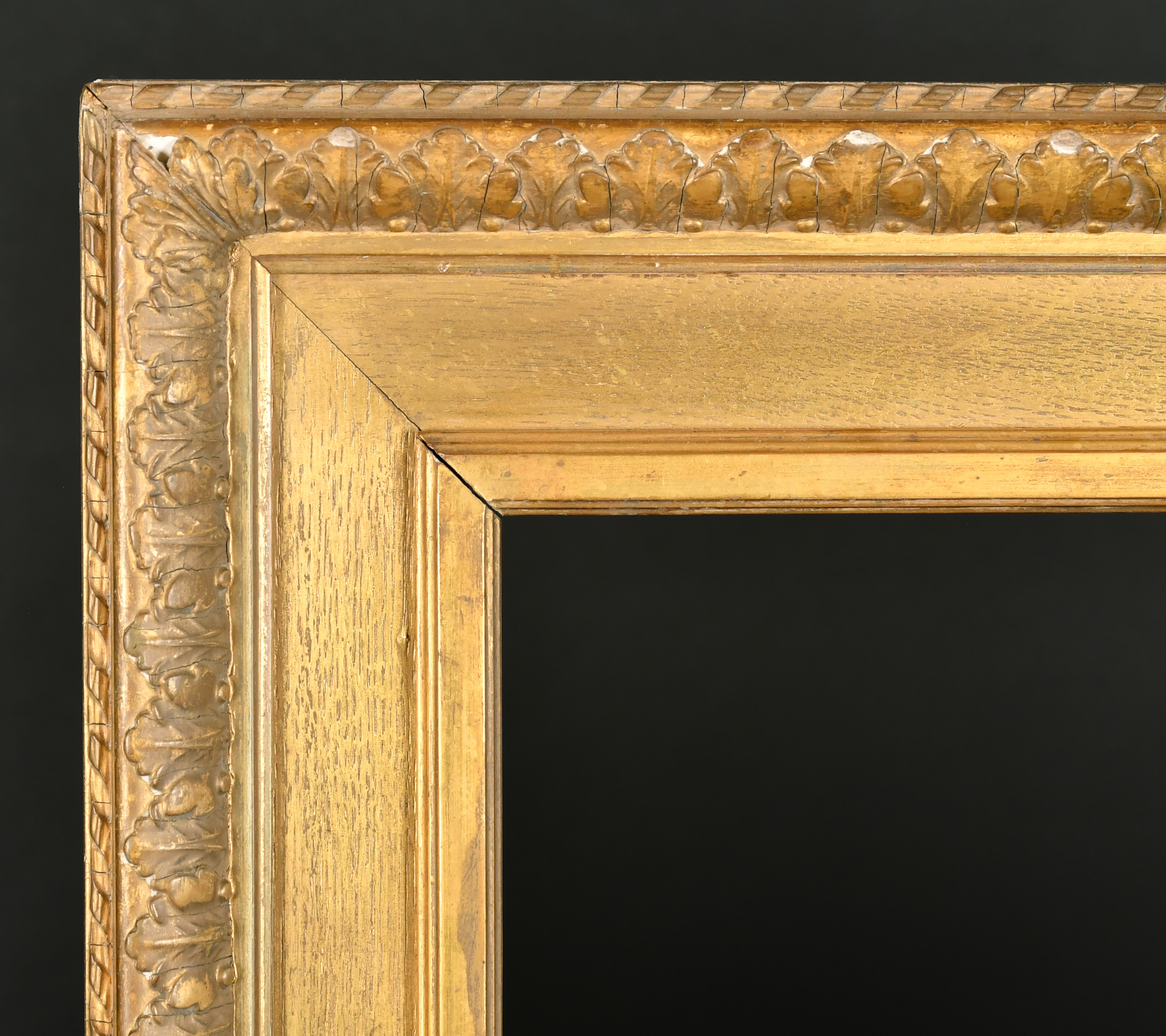 19th Century English School. A Gilt Composition Watts Leaf Frame, rebate 21.75" x 9.5" (55.3 x 24.