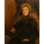 Annie E Spong (19th-20th Century) British. Portrait of Frances Elizabeth Spong (nee Scott), Oil on