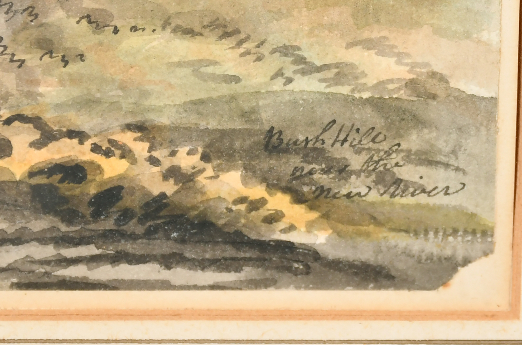 John Nixon (c.1750-1818) British. 'Bush Hill near the River', Watercolour, Signed with initials, and - Image 4 of 6