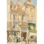 Charles Maresco Pearce (1874-1964) British. A Street Scene with Figures, Watercolour, Signed with