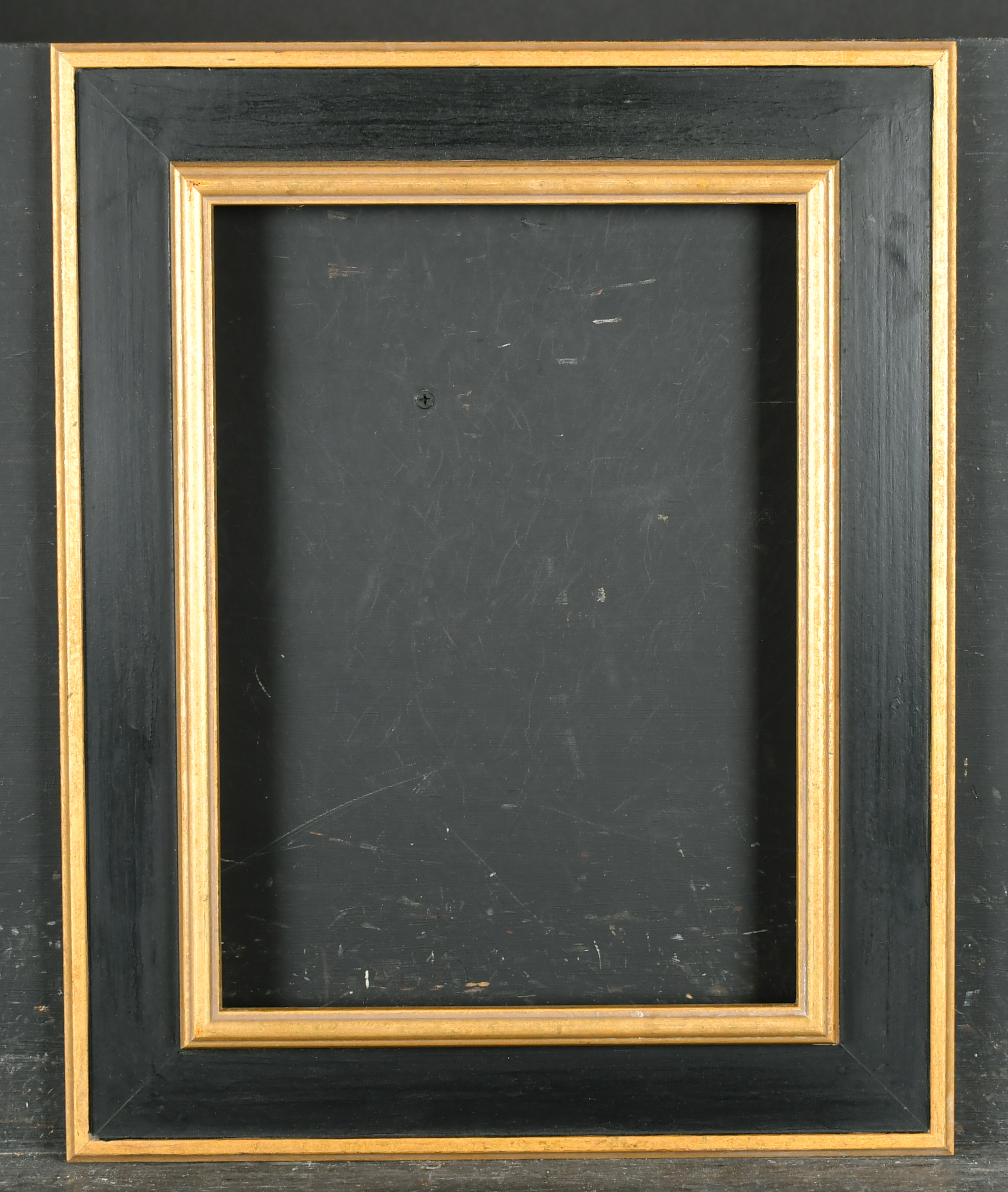 20th Century Italian School. A Reproduction Black and Gilt Cassetta Frame, rebate 13.75" x 10" (34.9 - Image 2 of 3