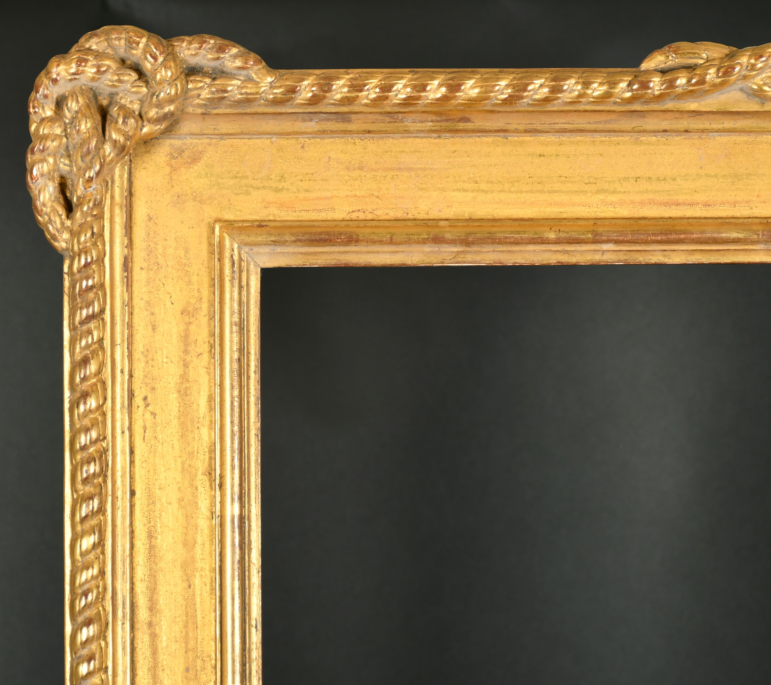 Alexander G Ley & Son. A Reproduction Carved Giltwood Rope Design Frame, rebate 32" x 17" (81.2 x