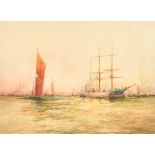 William Minshall Birchall (1884-1941) British. "Father Thames", Watercolour, Signed, inscribed and