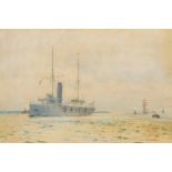 Henry Branston Freer (1876-1947) British. "HMS Forth", Watercolour, Signed, and inscribed on