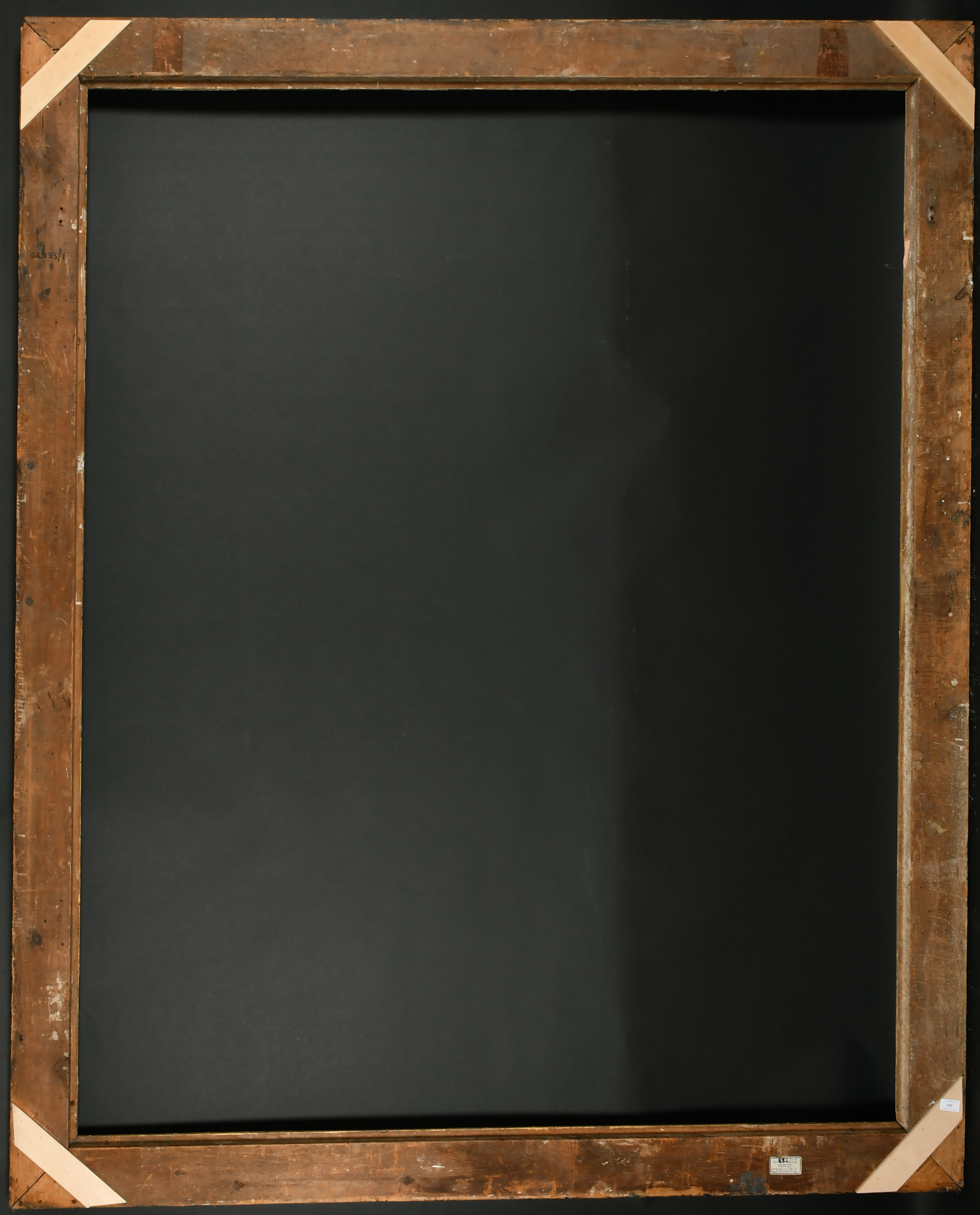 18th Century English School. A Reverse Ebonised Frame, with a carved giltwood sight edge, rebate - Image 3 of 3