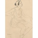 Laura Knight (1877-1970) British. "Pavlova", Pencil, Signed with initials and inscribed in pencil,