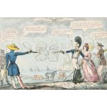 Isaac Robert Cruikshank (1789-1856) British. "Cowes and Asses; or Pat On an Affair of Honour",