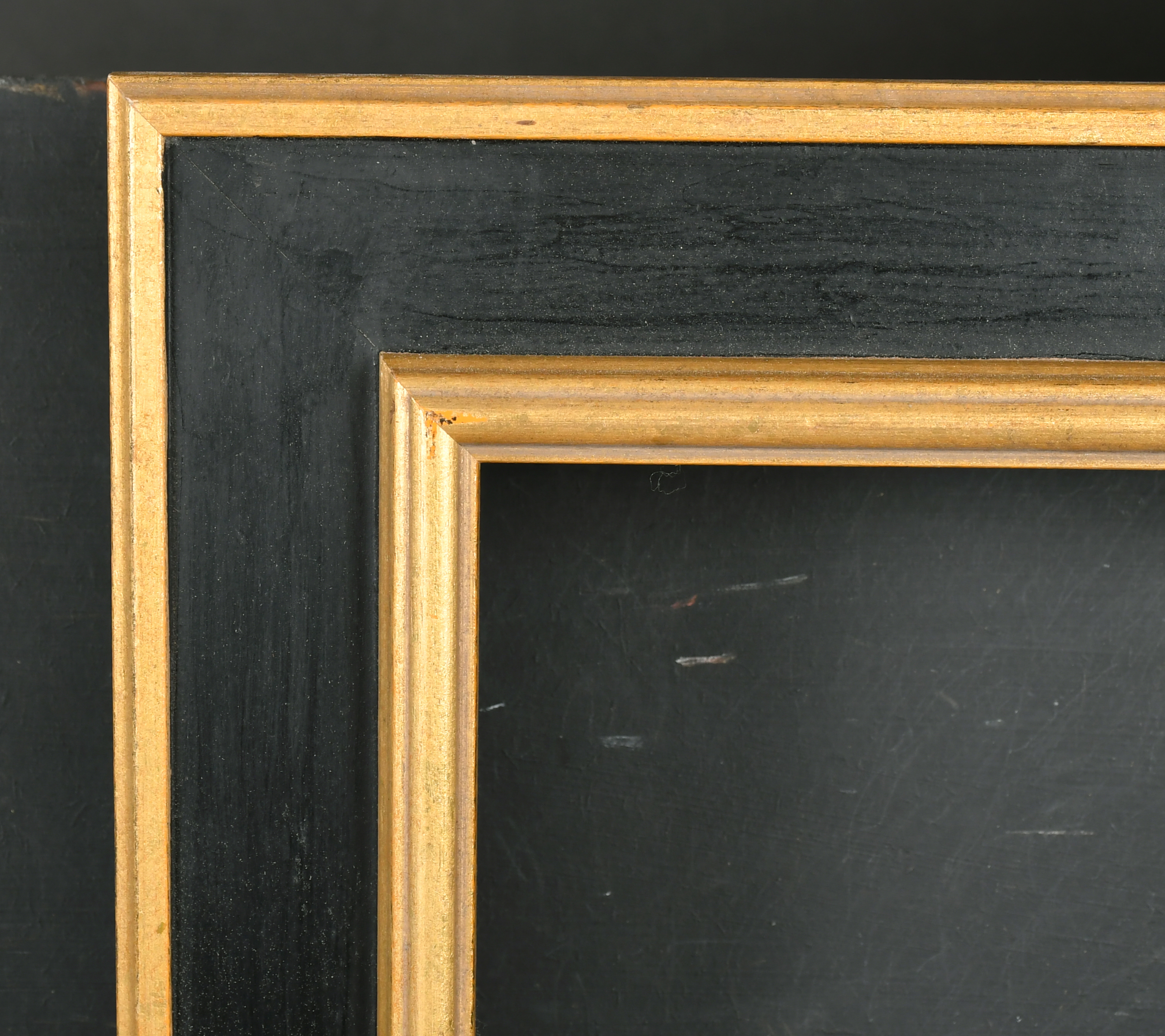 20th Century Italian School. A Reproduction Black and Gilt Cassetta Frame, rebate 13.75" x 10" (34.9