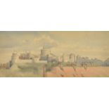 Early 20th Century English School. Windsor Castle with St George's Chapel, Watercolour, 6.5" x