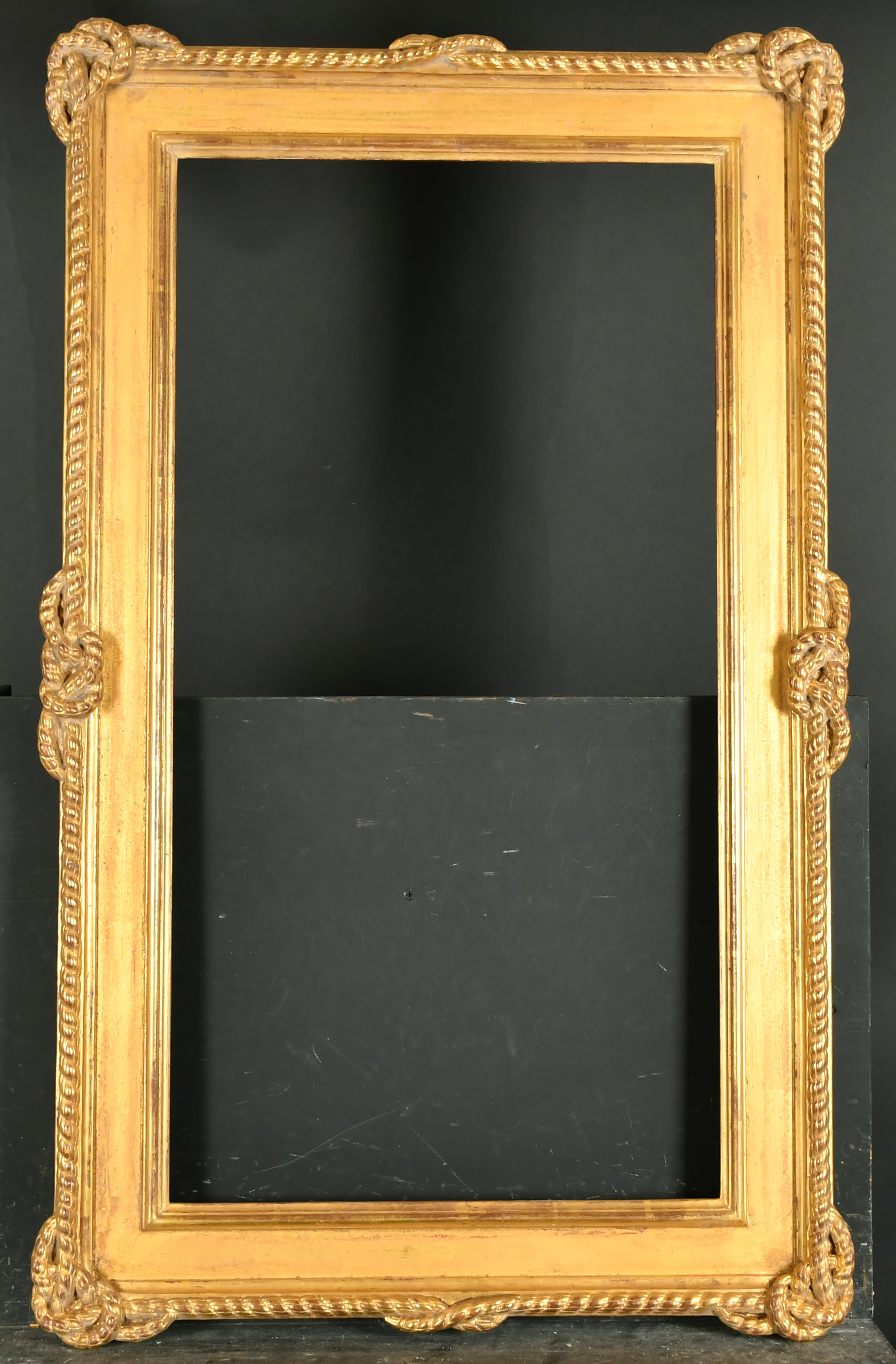 Alexander G Ley & Son. A Reproduction Carved Giltwood Rope Design Frame, rebate 32" x 17" (81.2 x - Image 2 of 3