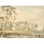 Attributed to Paul Sandby (1731-1809) British. "Valle Crucis Abbey", Watercolour, Inscribed on a