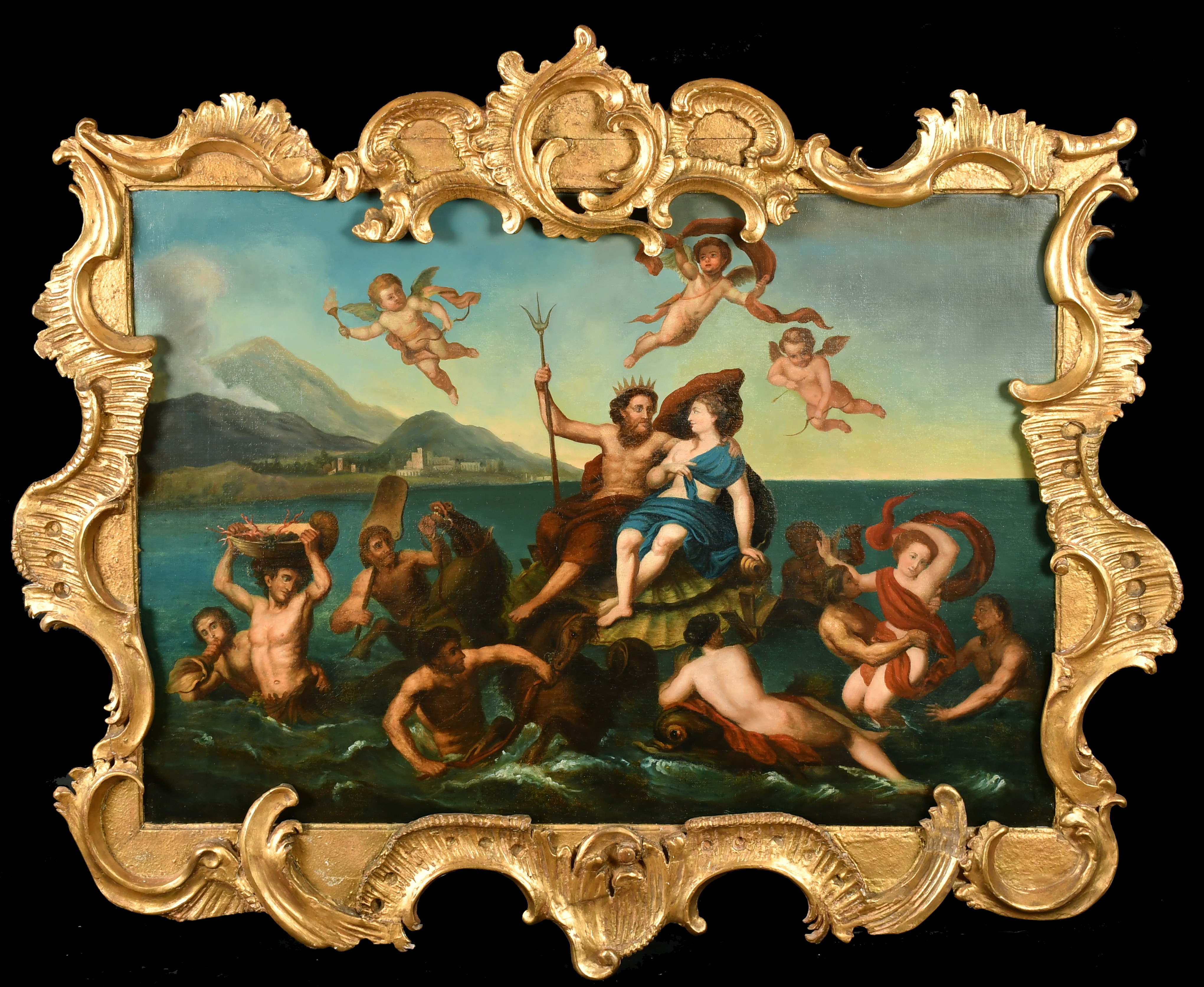 Circle of Paolo de Matteis (1662-1728) Italian. The Triumph of Neptune and Amphitrite, Oil on