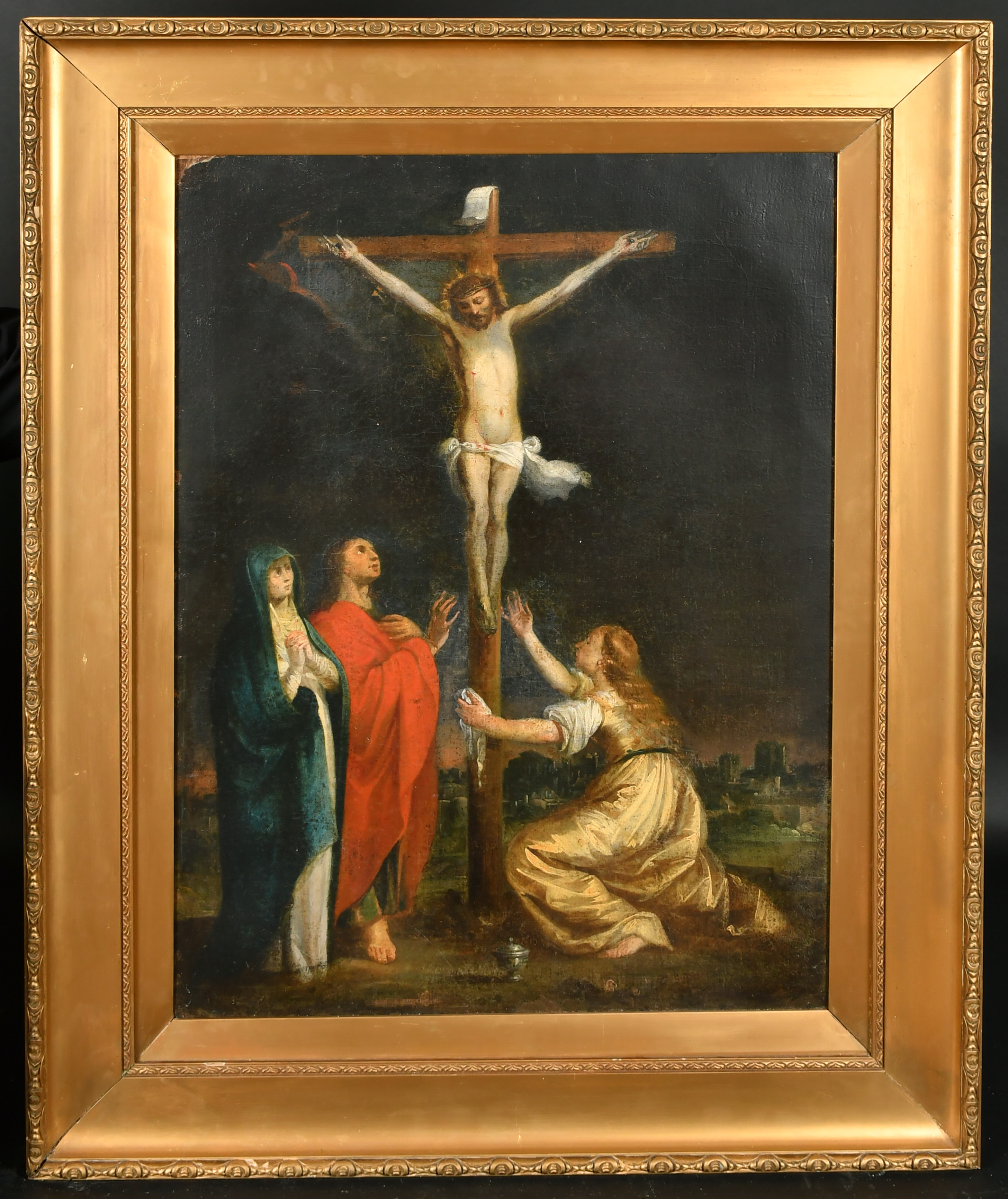 After Peter Paul Rubens (1577-1640) Flemish. The Crucifixion, Oil on canvas, 28.5" x 21.25" (72.3 - Image 2 of 3