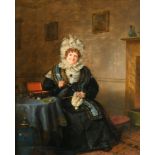 Edmund Bristow (1787-1876) British. "Sarah Clode" (died 1843), Oil on panel, Signed, and inscribed