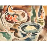 Walter Hofner (1903-1968) German. "Composition with a Melon Cooling in a Bucket", Watercolour,