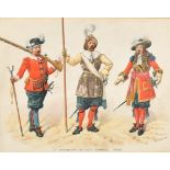 Richard Simkin (1840-1926) British. "1st Regiment of Foot Guards, 1660", Watercolour, Signed and