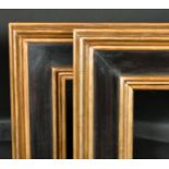 20th Century English School. A Pair of Gilt and Painted Frames, rebate 31" x 25.5" (78.7 x 64.