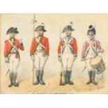 Richard Simkin (1840-1926) British. "1st Regiment of Foot Guards, 1792", Watercolour, Signed and