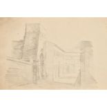 19th Century Italian School. A Set of Thirteen Views of Rome, Pencil, Inscribed, Contained in a