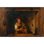 After Francis William Edmonds (1806-1863) British. A Cobbler, Oil on panel, Unframed 9" x 12.75" (