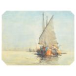 Harold Swanwick (1866-1929) British. Study of a Chinese Junk, Watercolour, Signed and Inscribed '