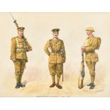 Richard Simkin (1840-1926) British. "The Grenadier Guards, 1914-18", Watercolour, Signed and