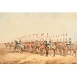 Orlando Norie (1832-1901) British. "The 17th Lancers, 1863", Watercolour, Signed, and inscribed on