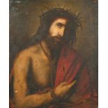 Manner of Jusepe de Ribera (1591-1652) Spanish. Christ with a Crown of Thorns, Oil on canvas, 16.