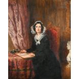 Attributed to Francis Grant (1803-1878) British. 'A Lady of Letters', possibly Mrs Gaskell (a