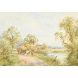 Henry John Kinnaird (1861-1929) British. "A Sussex Lake", Watercolour, Signed and inscribed, and