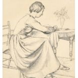 Wilfred Fairclough (1907-1996) British. "Ruth", Etching, Signed and dated 1934 in pencil, and