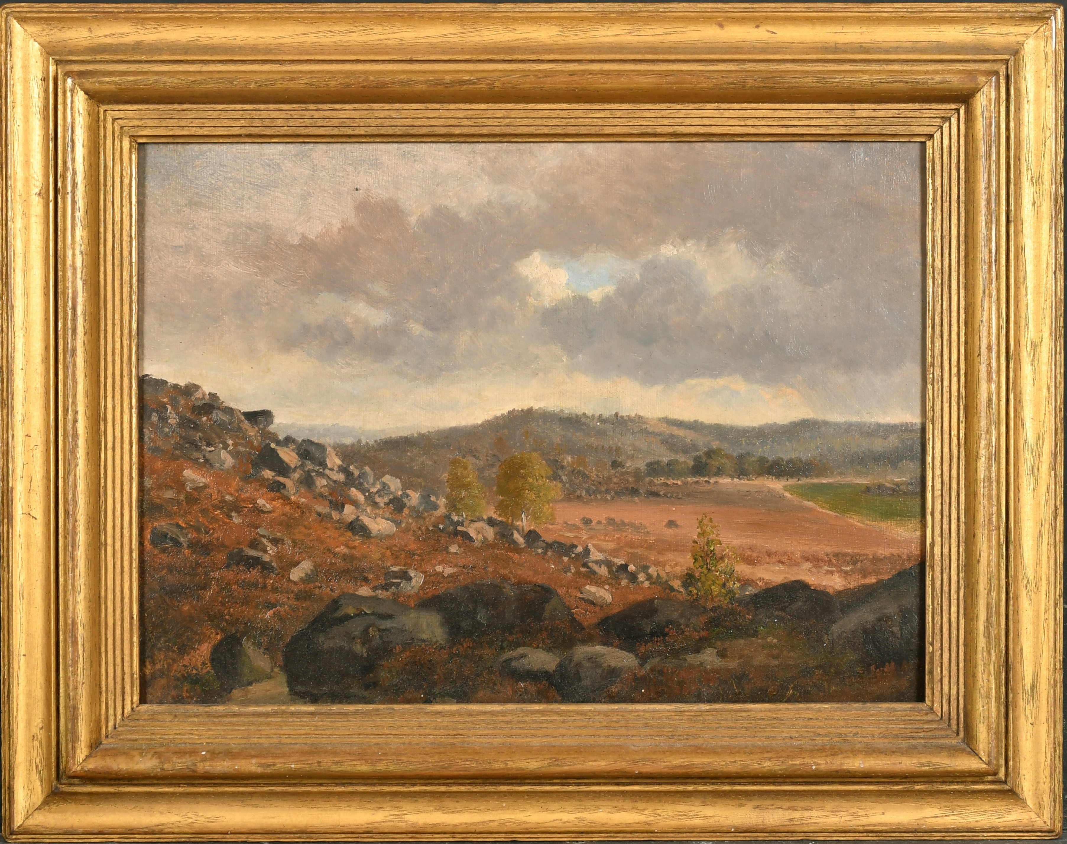 Circle of Theodore Rousseau (1812-1867) French. A Moorland Landscape, Oil on panel, 10" x 13.75" ( - Image 2 of 3