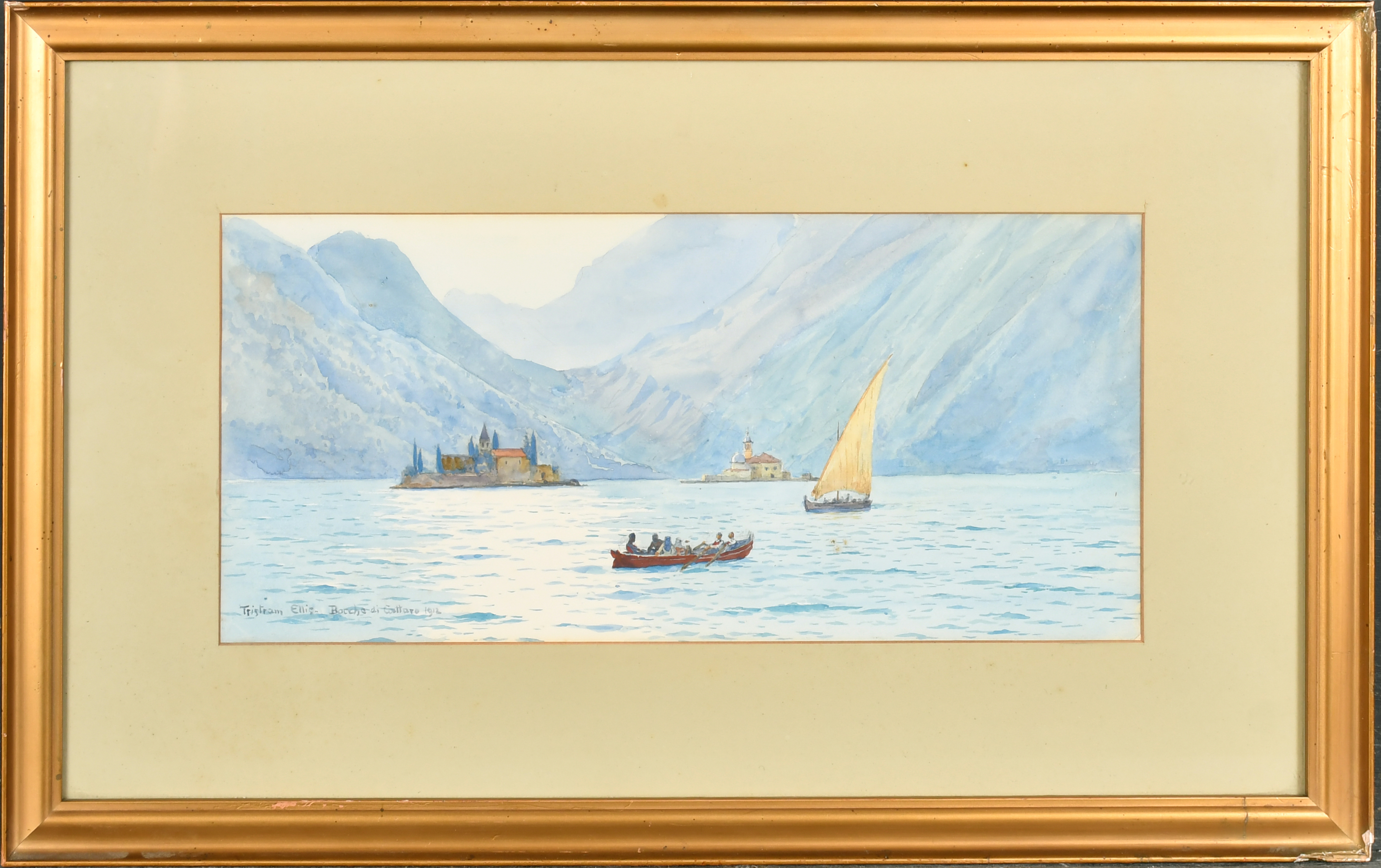 Tristram James Ellis (1844-1922) British. "Bocche di Cattaro (Montenegro)", Watercolour, Signed, - Image 2 of 4