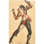 Tom Merrifield (1932-2021) British. A Dancing Figure, Print, 19" x 11.5" (48.2 x 29.2cm) and another
