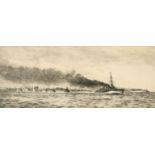 William Lionel Wyllie (1851-1931) British. "HMS Champion - The 13th Flotilla - Battle of Jutland",