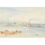 Edward Angelo Goodall (1819-1908) British. 'View of Georgetown, British Guyana', Watercolour, Signed