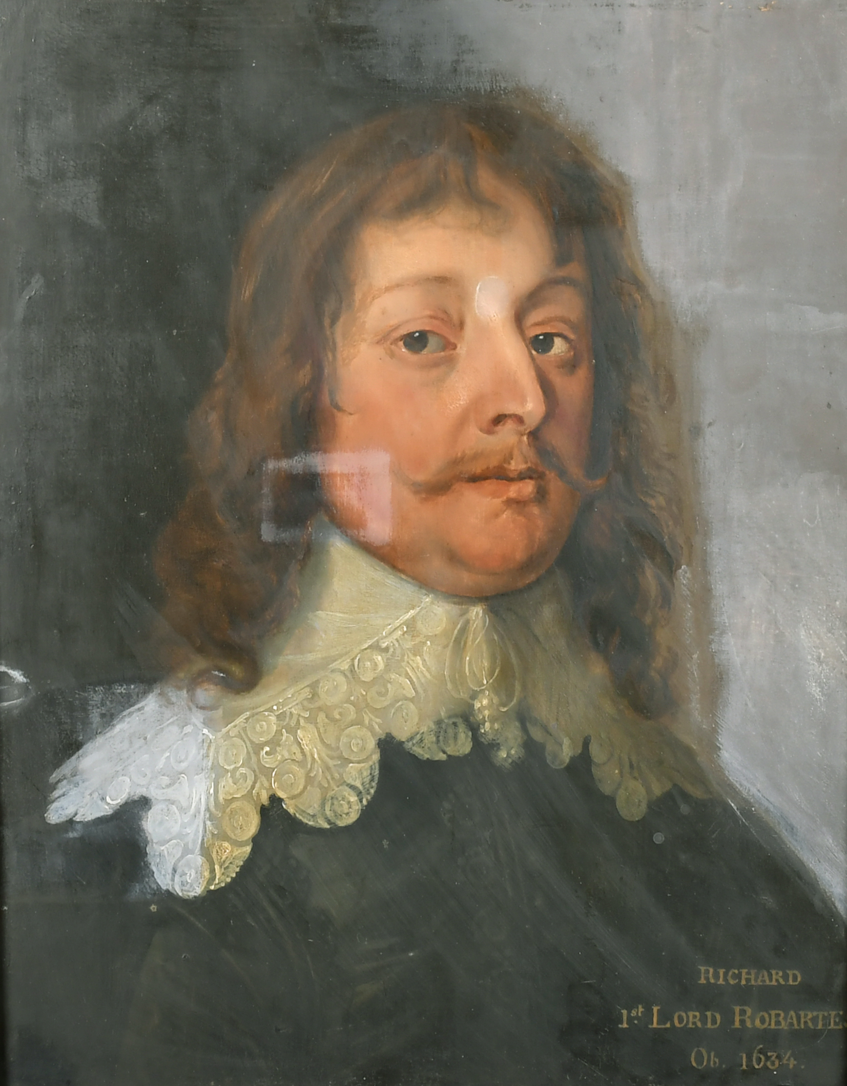 Circle of Anthony Van Dyck (1599-1641) Flemish. Portrait of Richard, 1st Lord Robartes, Oil on