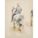 Neil Forster (1939-2016) British. "Riding The Grey", Pastel, Signed in pencil, and inscribed