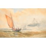 Walter William May (1831-1896) British. A Shipping Scene, Watercolour, Signed and dated '62,