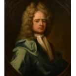 18th Century English School. Bust Portrait of a Wigged Man believed to be a member of The Adams