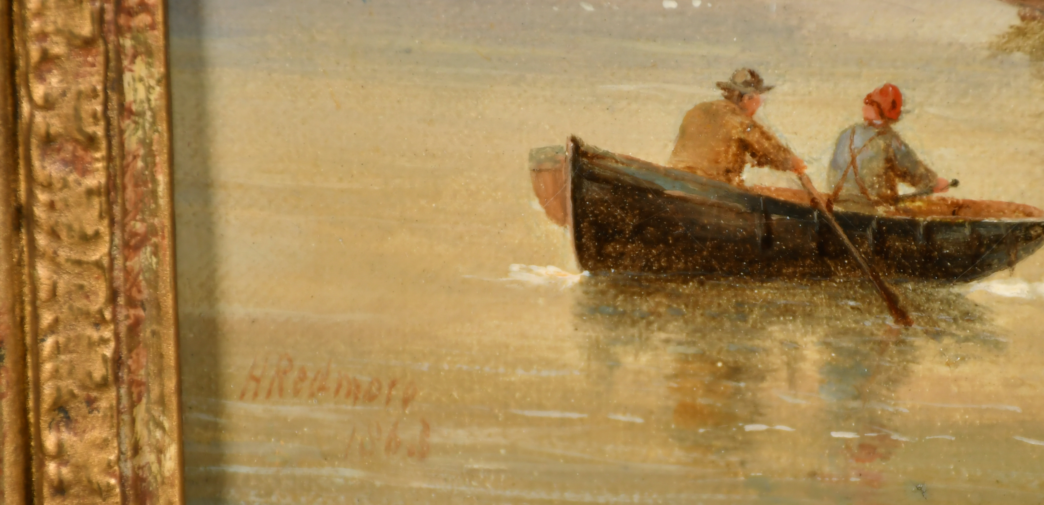 Henry Redmore (1820-1887) British. 'Shipping in a Calm', Oil on canvas, Signed and dated 1868, and - Image 6 of 9