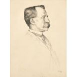 William Strang (1859-1921) British. Portrait of a Gentleman, Etching, Signed in pencil, Unframed 12"