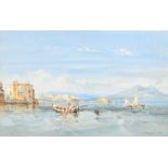 William Leighton Leitch (1804-1883) British. 'Fishermen in The Bay of Naples', Watercolour, Signed