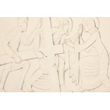 Eric Gill (1882-1940) British. "The Sixth Station of The Cross", Pencil and crayon, Signed with