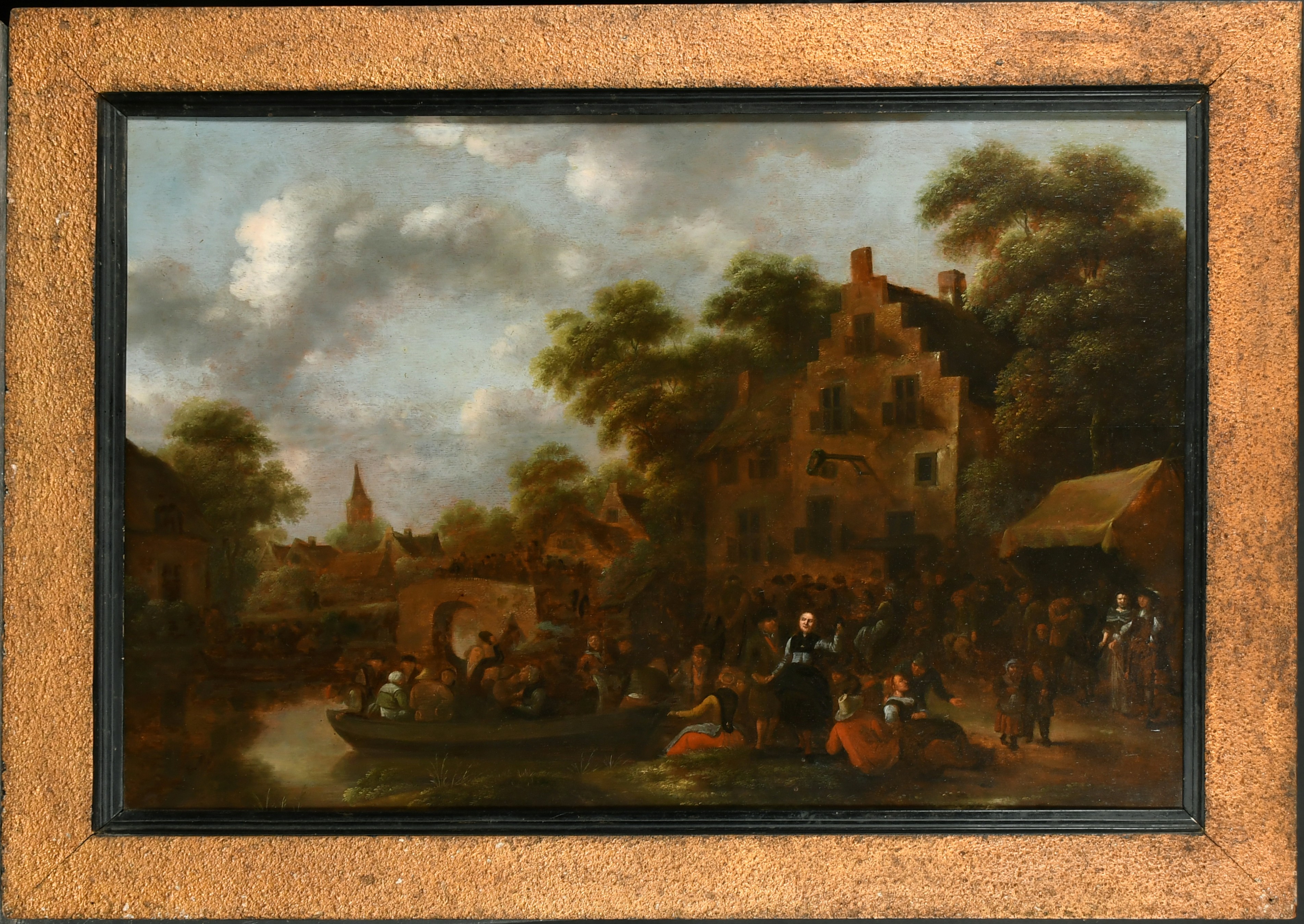 17th Century Dutch School. Figures by Ferry, Oil on panel, 23.5" x 33" (59.7 x 83.8cm). - Image 2 of 4