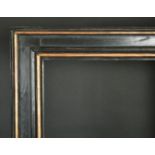 20th Century English School. A Black Painted Frame, with gilt edges, rebate 31.25" x 24.25" (79.3