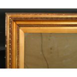 19th Century English School. A Gilt Composition Frame, with inset mirror glass, rebate 30" x 22" (